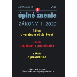 Aktualizácia II/3 2022 – Sudcovia a prokurátori