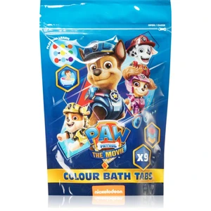 Nickelodeon Paw Patrol Colour Bath Tabs II barevné šumivé tablety do koupele pro děti 9 ks