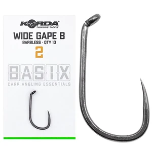 Korda háčiky basix wide gape barbless 10 ks - veľkosť 8