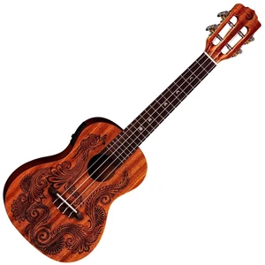 Luna Henna Dragon Ukulele concert Mahogany