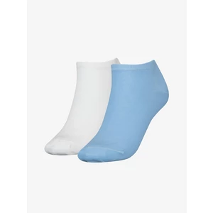 Set of two pairs of women's socks in white and blue Tommy Hilfiger - Women