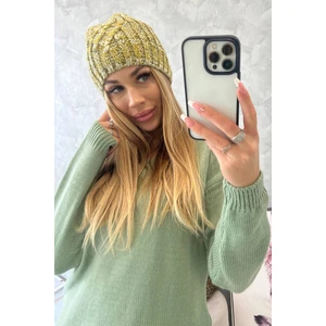 Čepice s fleecem Merry K225 kiwi+khaki