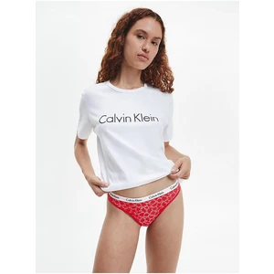 Červené dámské krajkové kalhotky Calvin Klein Underwear - Dámské