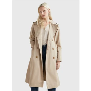 Beige Ladies Trench Coat Tommy Hilfiger Blend - Women