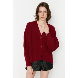 Trendyol Cardigan - Burgundy - Regular fit