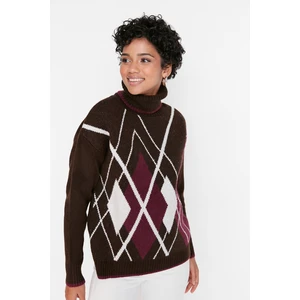 Trendyol Sweater - Brown - Regular fit