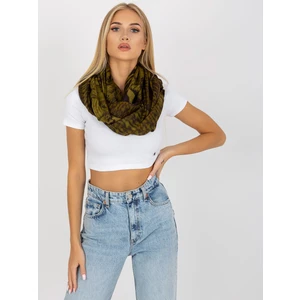 Khaki women's scarf patterned snood