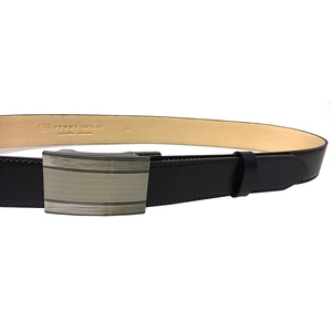 Penny Belts Pánsky kožený spoločenský opasok 35-020-A7 black 95 cm