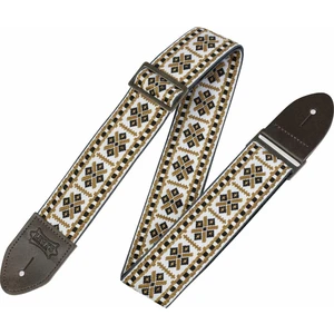 Levys M8HTV-07 Print Series 2" Vintage Hootenanny Jacquard Weave Guitar Strap Beige