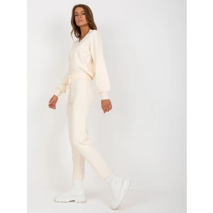 Light beige casual set with trousers