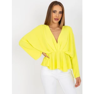 One-size yellow blouse with Raquela's V-neck