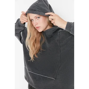 Trendyol Sweatshirt - Gray - Relaxed fit