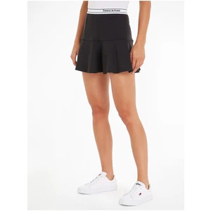 Black Ladies Skirt Tommy Jeans Logo Taping Skir - Women