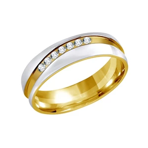 Silvego Snubný oceľový prsteň pre ženy Mariage RRC2050-Z 57 mm