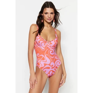 Trendyol Abstract Patterned Underwired Regular Leg Swimsuit