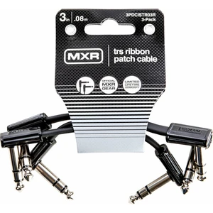 Dunlop MXR DCISTR03R Ribbon TRS Cable 3 Pack Nero 8 cm Angolo - Angolo