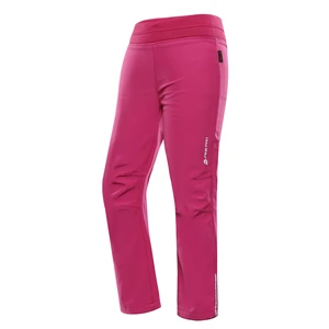 Kids softshell pants ALPINE PRO ZAZO fuchsia red