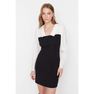 Trendyol Black Collar Detailed Woven Dress