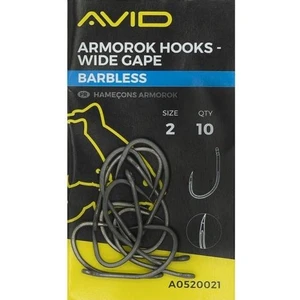 Avid carp háčiky armorok hooks wide gape barbless - 6