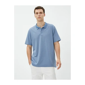Koton Basic Polo T-Shirt with Buttons, Short Sleeves.