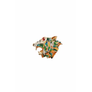 Brooch Tiger BZ-7 multicolor