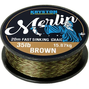 Kryston návazcová šňůrka merlin fast sinking braid písková 20 m-nosnost 25 lb