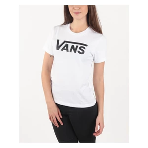 White Women's T-Shirt with Print Vans Flying V Crew - Women