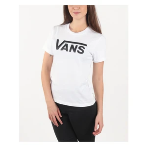 White Women's T-Shirt with Print Vans Flying V Crew - Women