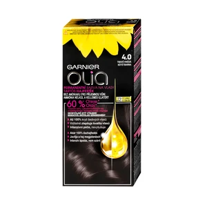 Garnier Olia barva na vlasy 4.0 Tmavě Hnědá 100g