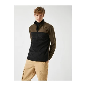 Koton Half Zipper Fleece Sweatshirt