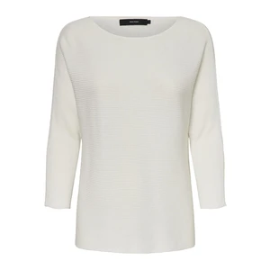 Vero Moda Dámsky sveter VMNORA Regular Fit 10210570 Snow White M