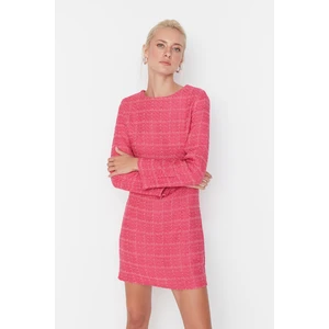 Trendyol Fuchsia Tweed Dress