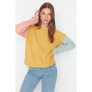 Trendyol Sweater - Yellow - Regular fit