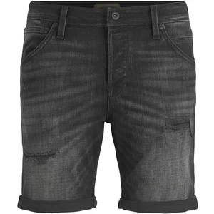 Jack&Jones Pánské kraťasy JJIRICK Regular Fit 12201634 Black Denim S