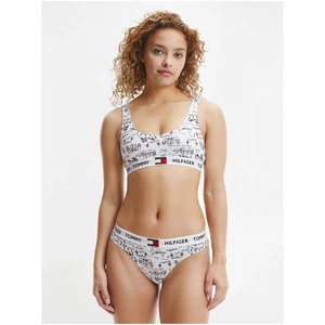 Black-and-White Patterned Thongs Tommy Hilfiger - Women