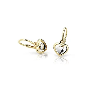 Cutie Jewellery Detské bicolor náušnice Srdiečka C1604-10-X-R1