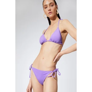 Koton Brazilian Bikini Bottoms Basic Textured Tie Down the Sides.