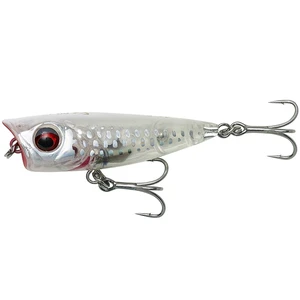 Savage gear wobler 3d minnow popper crystal white - 4,3 cm 4 g