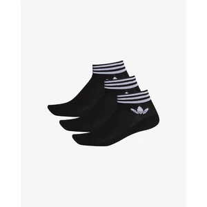 adidas Originals Trefoil Ankle Ponožky 3 páry Černá