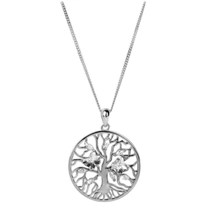 Preciosa Stříbrný náhrdelník s krystaly Tree of Life 6072 00 (řetízek, přívěsek)
