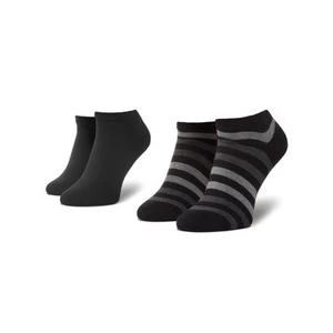 Sada 2 párů nízkých ponožek unisex TOMMY HILFIGER - 382000001 Black 200