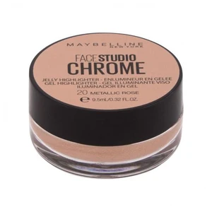 Maybelline Face Studio Chrome Jelly Highlighter gelový rozjasňovač odstín 20 Metallic Rose 9.5 ml