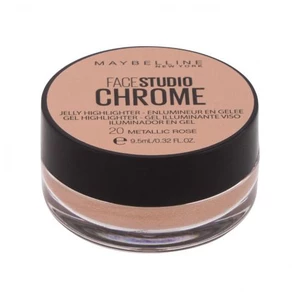 Maybelline Rozjasňovač Face Studio Chrome (Jelly Highlighter) 9,5 ml 20 Metallic Rose
