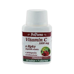 MedPharma Vitamín C 1000 mg so šípkami predĺžený účinok 30 tbl. + 7 tbl. ZD ARMA