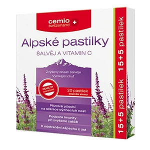 Cemio Alpské pastilky ŠALVIA A VITAMÍN C