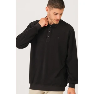 V2001 DEWBERRY DIO RISE POLO NECK MEN'S SWEATSHIRT-BLACK