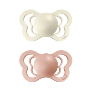 BIBS Couture Natural Rubber Size 1: 0+ months dudlík Ivory / Blush 2 ks