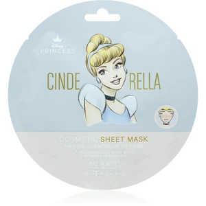 Mad Beauty Disney Princess Cinderella zklidňující plátýnková maska s vůní levandule 25 ml