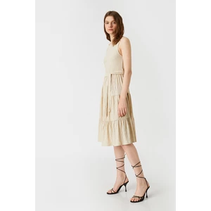 Koton Midi Length Dress With Tiered Belt