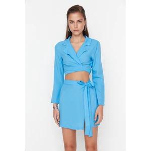 Trendyol Turquoise Lace-Up Detailed Beach Bottom-Top Set